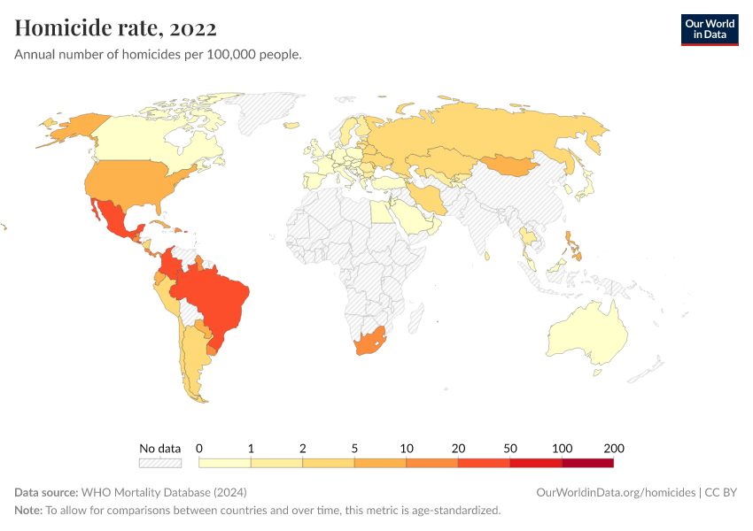 Homicide Rate Our World In Data   Homicide Rate Who Age Standardized 