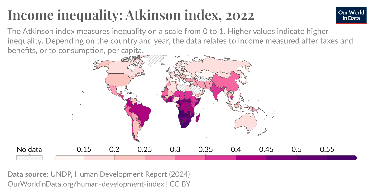 Income inequality Atkinson index Our World in Data