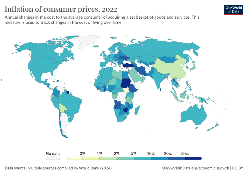 Inflation Of Consumer Prices - Our World In Data