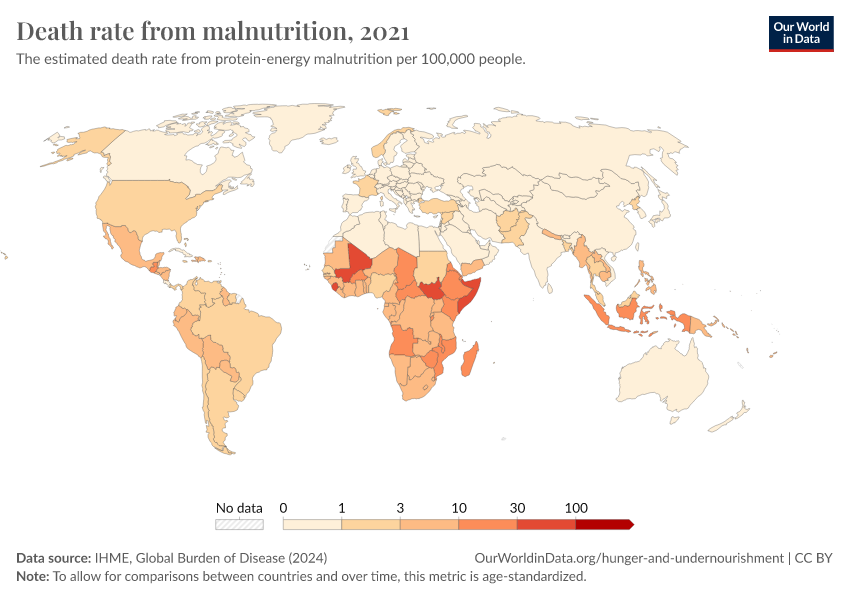 Death Rate From Malnutrition - Our World In Data