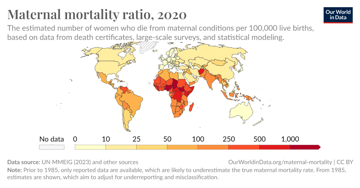 Maternal mortality ratio Our World in Data