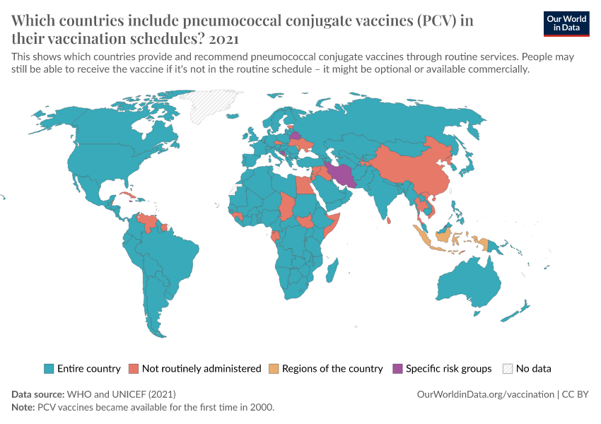 Which Countries Include Pneumococcal Conjugate Vaccines (PCV) In Their ...