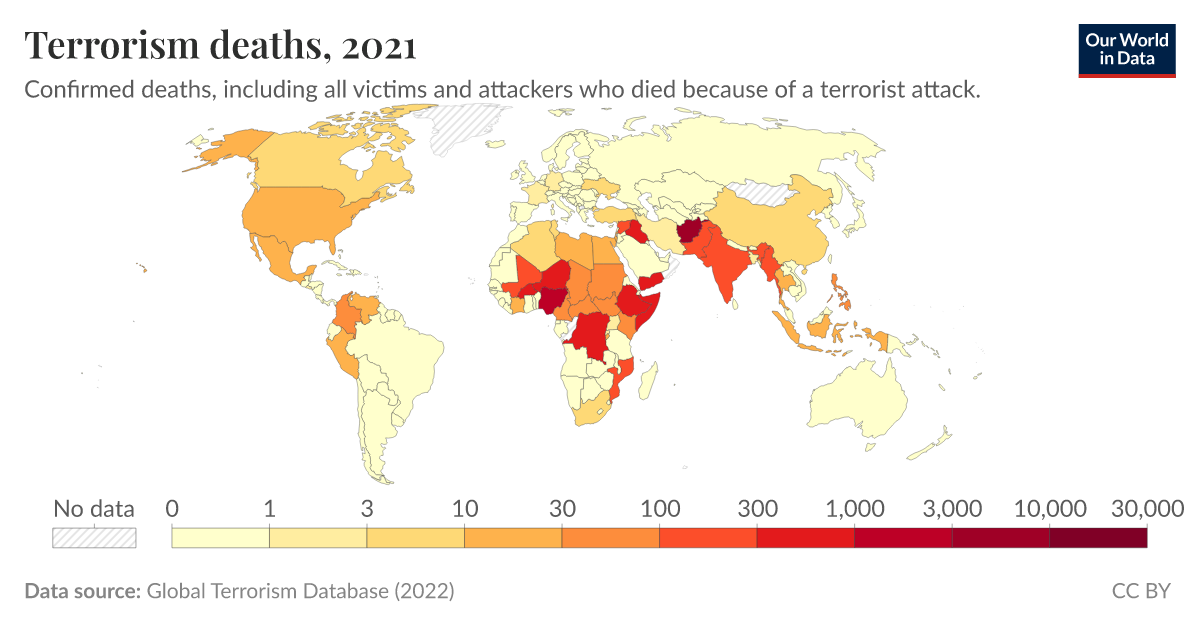 Terrorism deaths Our World in Data
