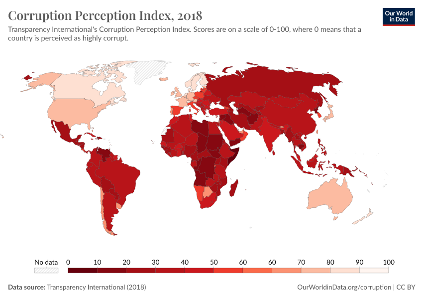 Corruption Perception Index - Our World In Data