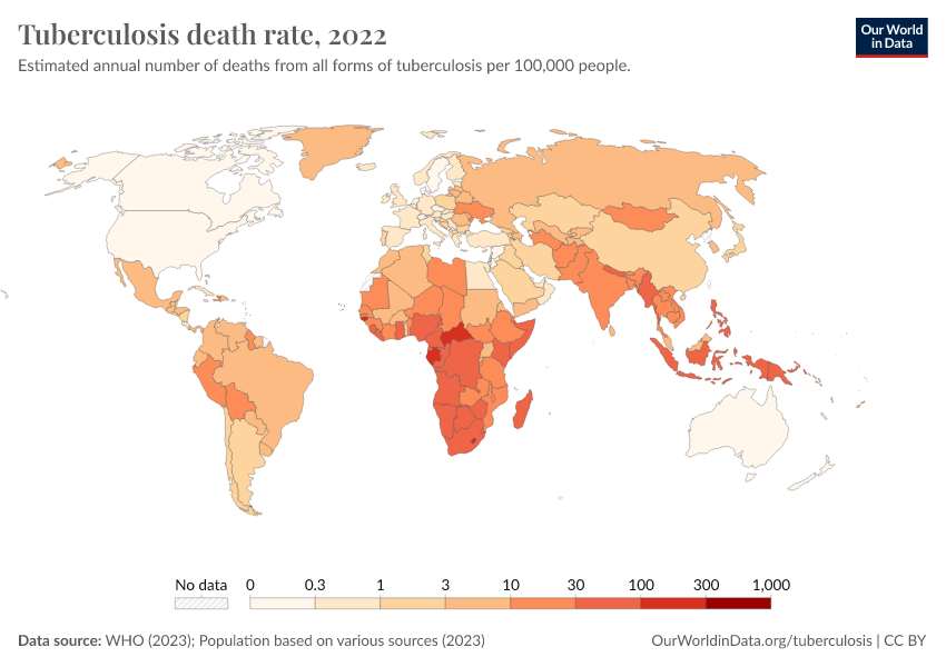 Tuberculosis Death Rate Our World In Data   Tuberculosis Death Rate 