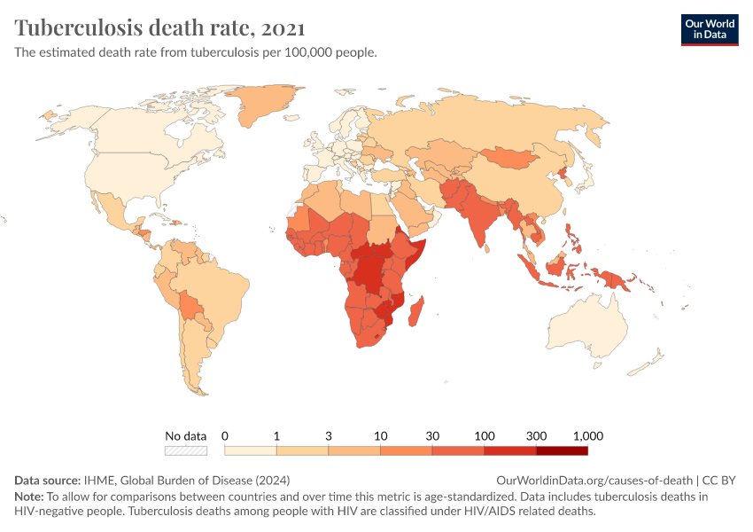 Tuberculosis Death Rate Our World In Data   Tuberculosis Death Rates 