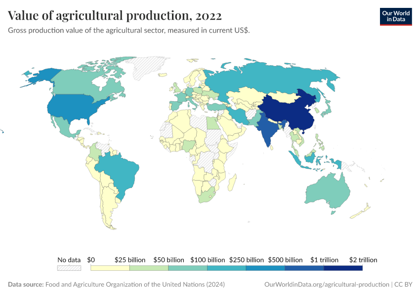 A thumbnail of the "Value of agricultural production" chart