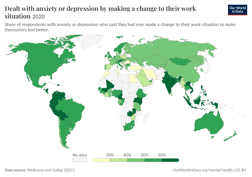 How do people deal with anxiety or depression?