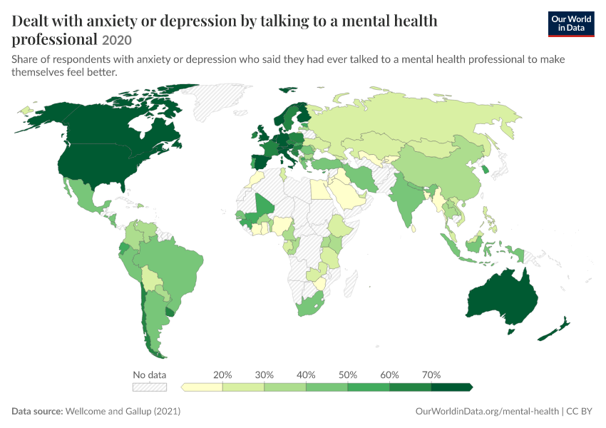 How do people deal with anxiety or depression?