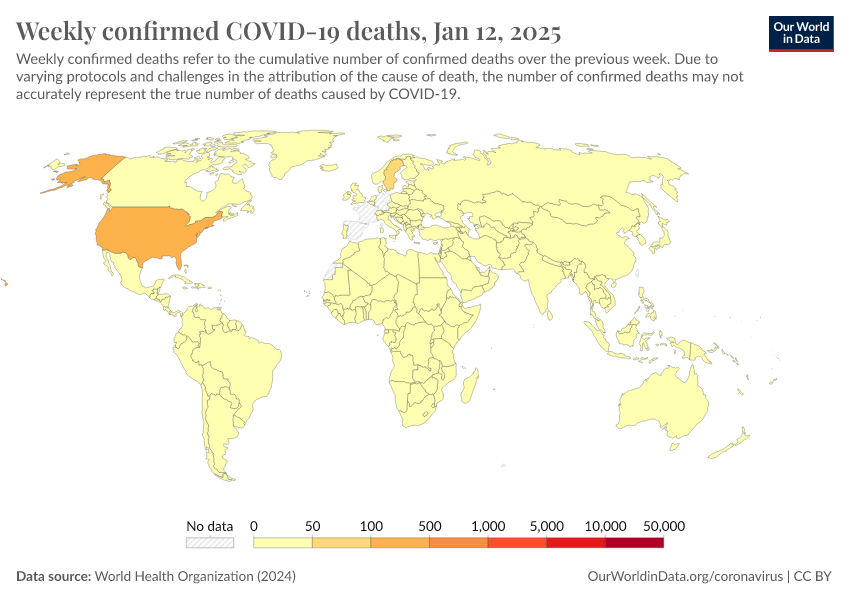 A thumbnail of the "Weekly confirmed COVID-19 deaths" chart