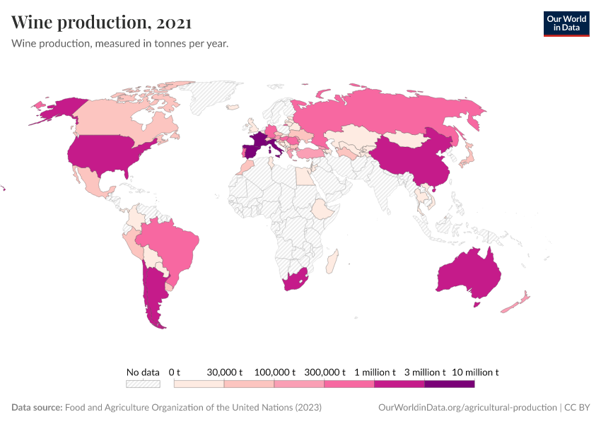 A thumbnail of the "Wine production" chart