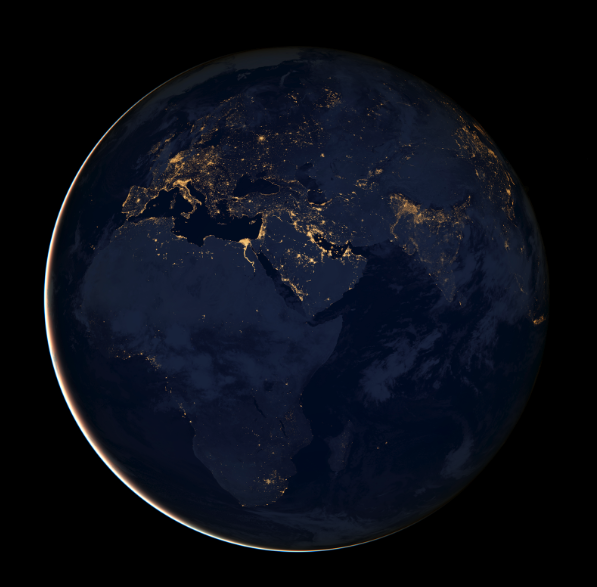 Image of the earth at night